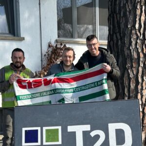 Successo per la Filca Cisl Umbria nelle elezioni Rsu alla T2D: eletti Farinelli e Anselmi